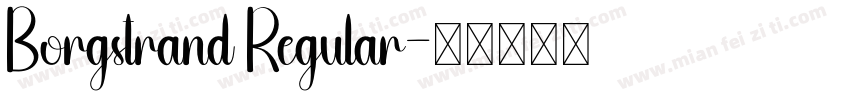 Borgstrand Regular字体转换